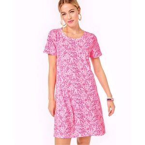 Lilly Pulitzer Cody T-Shirt Dress Pink Shandy Invest A Gator XL